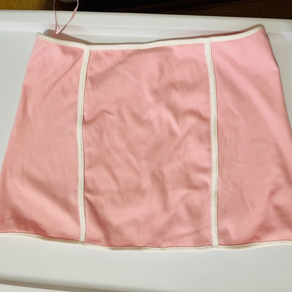 RoomSERVICE888 Pink Low Rise Micro Mini Skirt Ribbed - Picture 5 of 5